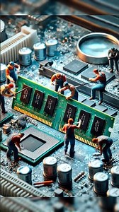 Tiny Engineers Repair a Computer Chip ⚙️👷‍♂️🔧