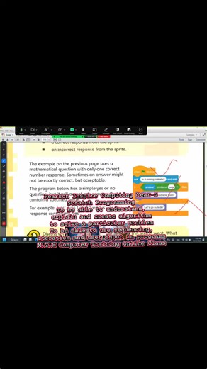 #Pearson Inspire Computing Year-5 Scratch Programming To be able to understand, explain and create algorithm to solve a particular problem To be able to use sequencing, iteration and user input in programs #M.Z.H Computer Training Online Class