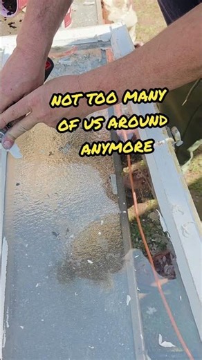 glazing windows for my greenhouse build. #youtubeshorts #homeimprovement #greenhousebuild