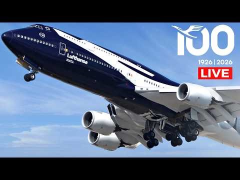 🔴LIVE LUFTHANSA 747-8 100-YEAR ANNIVERSARY LIVERY (D-ABYN)| CHICAGO O'HARE AIRPORT | AVGEEK PLANES