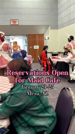 Maid Café reservations are filling up fast ☕✨ 🔗 Reservations in bio If you’re planning to visit, make sure you reserve your spot before they’re gone. #TaiyouCon #MaidCafe #AnimeCon #ConExperience #AZEvents