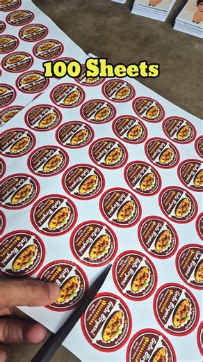 आज आ गया था इतना सारा Order Custom Sticker Design And Printing #printing #sticker #card
