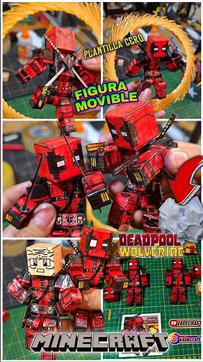 Paper Deadpool #minecraft #papercraft #crafts #fnaf #short #skibiditoilet #shorts #xd #fyp