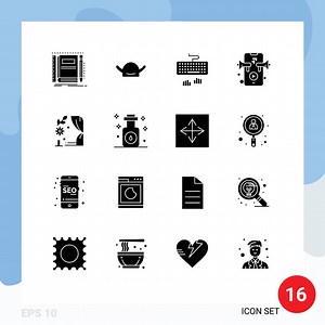 Download Stock Vector Icon Pack of 16 Line Signs and Symbols for love video fathers speaker typing Editable Vector Design Elements for free