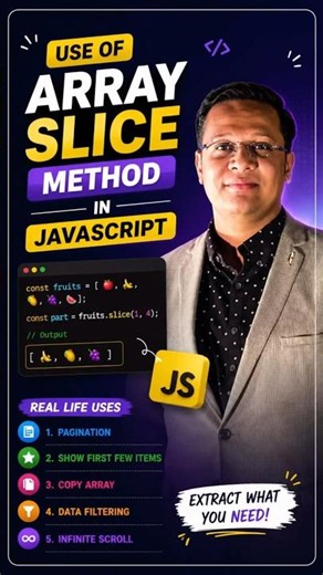 JavaScript Array Slice Method Explained in Hindi 🔥 | JavaScript Interview Questions