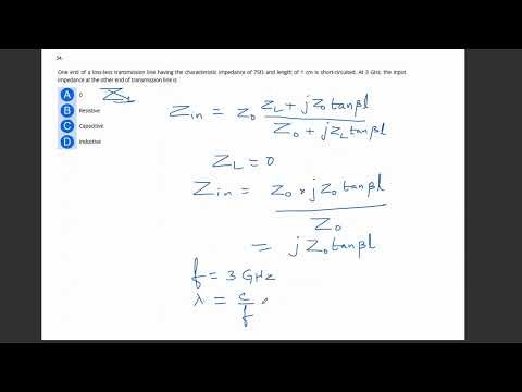 GATE 2008|ECE PYQ|TRANSMISSION LINES|STEP-BY-STEP SOLUTION|29