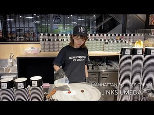 ２flavorロールアイスの作り方♡ マンハッタンロールアイスクリーム LINKS UMEDA ♪ 大阪 MANHATTAN ROLL ICE CREAM OSAKA ★ AMSR Japanese