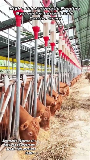 High Tech Automatic Feeding System for Large Scale Cattle Farms
