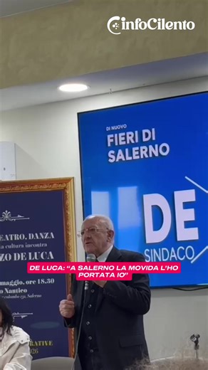 Vincenzo De Luca: “La movida a Salerno l’ho portata io” - impegni e progetti