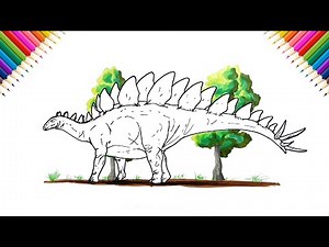 How to Draw Stegosaurus | Drawing and Coloring