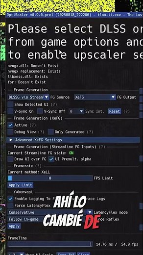 HOW TO CONFIGURE OPTISCALER 0.9.0 AND XESS 2.1 #shorts
