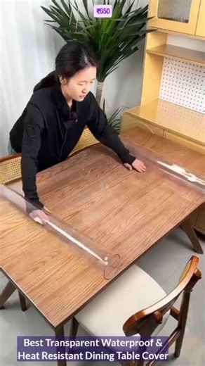 Budget_Shoppy on Instagram: "🔹Protect Your Dining Table! 2mm Thick PVC Transparent Table Cover | 6 Seater 👉 Buy now using the link below 🖇️ https://amzn.to/49BfROm 🖇️ https://amzn.to/49mQcdp 🖇️ https://amzn.to/49zlKLR 🖇️ https://amzn.to/4qTXnj2 🔸Protect your dining table with the SLEEKBODE™ 2mm Thick Transparent PVC Table Cover. This 36×60 inch clear table protector is perfect for 6-seater dining tables, study tables, dressing tables, glass tables, and balconies. ✅ Waterproof & spill-proo