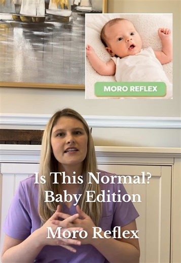 Ever notice your baby suddenly fling their arms out while sleeping? 😮 That’s the Moro (startle) reflex, a completely normal newborn reflex that shows up most during sleep transitions. It helps babies sense changes in their environment and usually integrates between 3–5 months. Supporting it with gentle handling, swaddling, tummy time, and slow position changes can help your baby feel more secure while building the motor skills that support both sleep and development. Follow along for daily slee