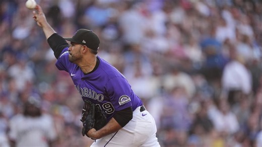 Antonio Senzatela strikes out Harrison Bader