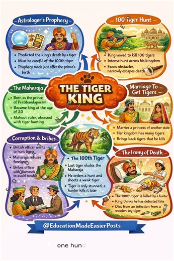 The Tiger King | Mind Map | Quick Recap | Class 12 English