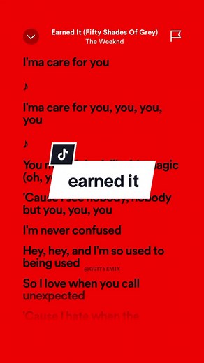 Earned It by The Weeknd Song Lyrics