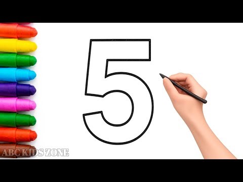 Drawing and Coloring Numbers with Crayons 🌈 Learn Colors in English
