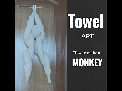 How to make a monkey - Towel art