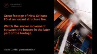 Structure fire with NOFD on scene of a vacant home with adjacent exposure. Watch the interesting smoke movement between the two structures in the later part of the footage. Video credit: arsonzombie Follow Us FACEBOOK @flashpointequipment INSTAGRAM @flashpointequipment TWITTER @FPequipment WEBSITE www.flashpointequipment.com #flashpointequipment #firedepartment #firedept #bomberos #firestation #firefighter #firefighting #pompier #paramedic #fireservice #emergencyservices #flowpath #firebehavior 