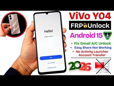ViVo Y04 Frp Bypass 2026 Android 15 | EasyShare Not Work | Gmail Account Unlock | All Vivo Frp Lock