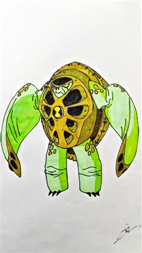 drawing terraspin from ben 10 ultimate alien 👾👽☠️#ben10ultimatealien 😈🔥☠️#drawing🔥☠️😈