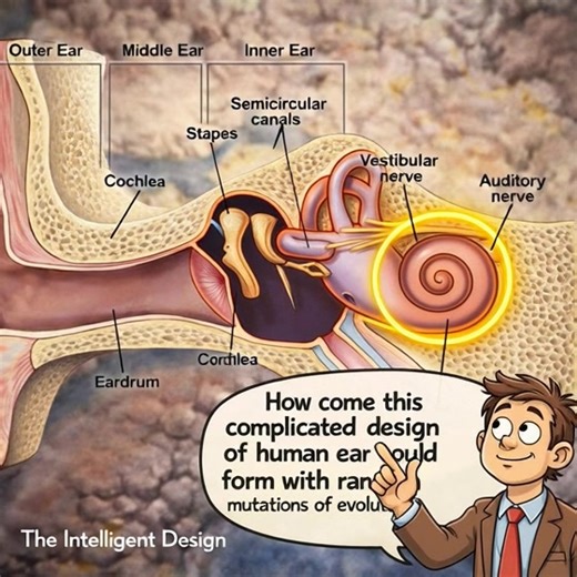 How come this complicated design of human ear could form with random mutations of evolution | The Intelligent Design