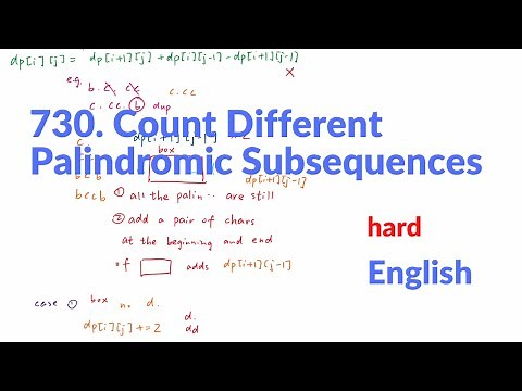 LeetCode 730. Count Different Palindromic Subsequences Explanation and Solution