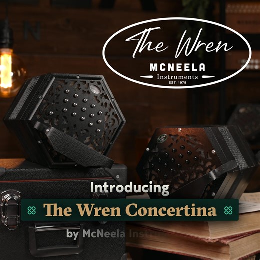 If you love Irish music, you deserve a concertina that keeps up. The Wren 2 gives beginners that rich, session-ready tone pros respect. Free hard case and 3-month course while stock lasts. 🎼 And yes, it comes ready to go: hard case included, fast shipping, and support from the McNeela team whenever you need it. If you’re ready to go from getting through the tune to owning the tune, this is where it starts. | McNeela Instruments