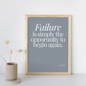 Poster citations sur le succès, citation d'Henry Ford, citations motivantes sur l'entreprise, décoration murale de bureau, impression numérique d'art, décoration de bureau, oeuvre d'art pour le bureau