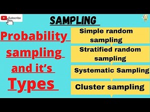 Sampling|Sampling techniques|What is Probability sampling in hindi | 4 types of Probability sampling