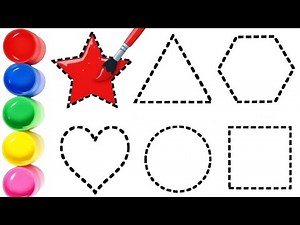 🎨✨ Shapes Drawing for Kids | Easy Shapes Drawing & Coloring | Circle, Square, Triangle, Rectangle