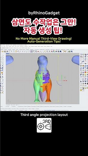 byRhinoGadget - Third angle projection layout