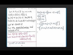 Mean and Variance of the sum of random variables.