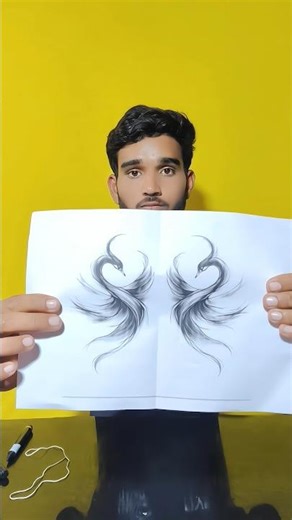 Amazing Swan Drawing Using Thread 😲 | Magic Thread Art Trick#threadart #swanart #drawingtrick