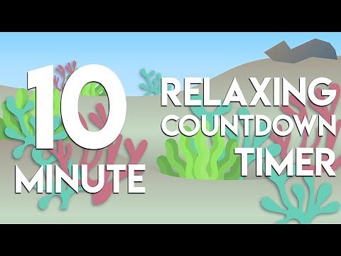 10 min relaxing underwater countdown timer with water sounds for study, classroom, meditation