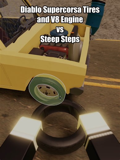 Diablo Supercorsa and V8 Race on Steep Steps in Roblox