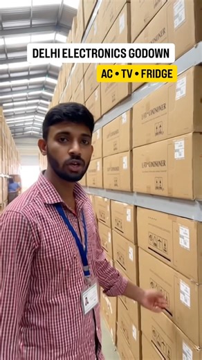 Delhi Electronics Godown Inside 😳 | Samsung TV, Orient Fan, AC Wholesale Market #shorts