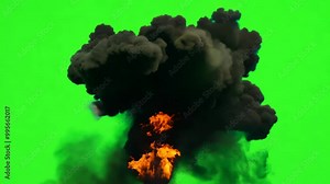 Explosion footage green screen 4k, 3D Animation, Ultra High Definition, 4k video Premium Quality