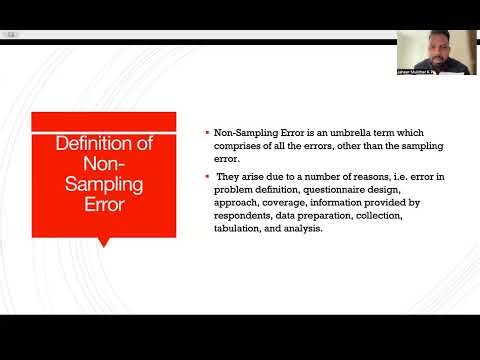 Sampling and Non Sampling Error
