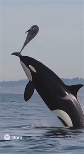 💥 SHOCKWAVE HUNT! 🐬 Giant Orca Practices Hunt with a Dolphin!