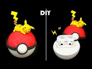 DIY How to make Pikachu Pokeball Airpods case｜Cute Pikachu Airpods case｜Pokemon｜피카츄 포켓볼 에어팟 케이스 만들기