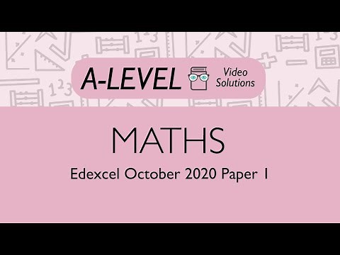 A-level Maths - Paper 1 October 2020 | PMT Education