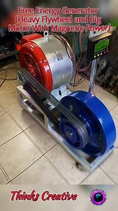 84K views · 1.1K reactions | Free Energy Generator (Heavy Flywheel and Big Motor With Magnetic Power) Thinks Creative #flywheel #flywheelenergy #flywheelenergypower #energyfromflywheel #manualfreeenergy #freewheelpower #energyticpower #powerenergitic #magnetspower #flywheelpower #wheelenergy #powerofmagnet #FreeEnergyGenerator #magnet #magnetic #MagneticPower #MagneticEnergy #magnets #magneticpowerenergy #wheels #wheelie #WheelPower #wheelpowerenergy | Thinks Creative | Facebook