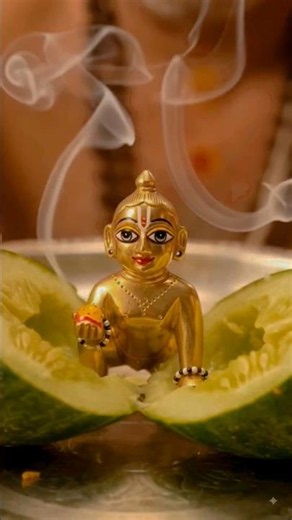 How to perform the Janmashtami birth ritual of Laddu Gopal Ji using a cucumber 🌺🙏🌺🌺🦚🦚