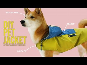 DIY SIMPLE PET JACKET + PDF PATTERN (Easy Sewing Project)(Step by Step Instructions)