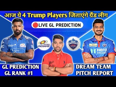 🔴LIVE , MI vs DC Dream11 Live GL Team Today , MI vs DC Dream Team Today , MI vs DC IPL 8Th Match