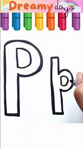 How to Draw Letter P | Fun & Easy Drawing Tutorial for Kids! 🖍️#drawing #art