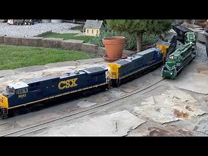 Outdoor G scale model train layout update from 9-13-22