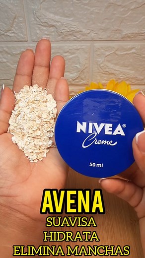 Mezcla tu crema nivea con avena y tu piel lucira hermosa y radiante. | Anyii