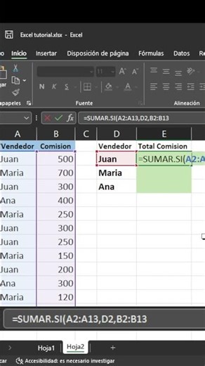 Calcula comisiones en Excel en segundos (SUMAR.SI)